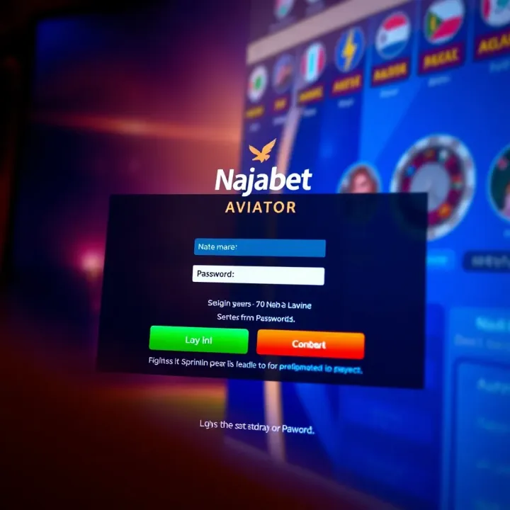 Naijabet Aviator Login Screen for Nigerian Users User interface showing Naijabet Aviator game login screen with secure password entry