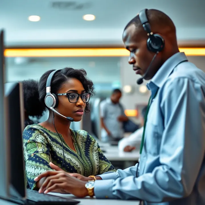 Customer support representative assisting a Nigerian bettor through a live chat interface