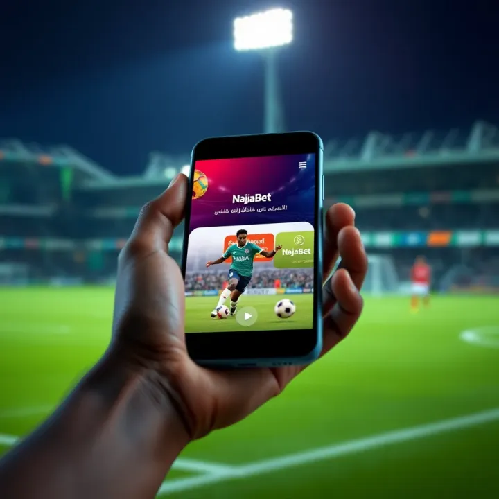 Mobile device displaying NaijaBet platform with user-friendly sports betting interface