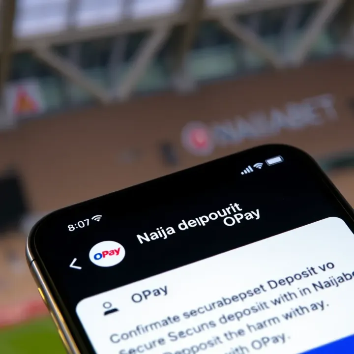 Secure transaction confirmation notification on a smartphone with OPay and Naijabet icons