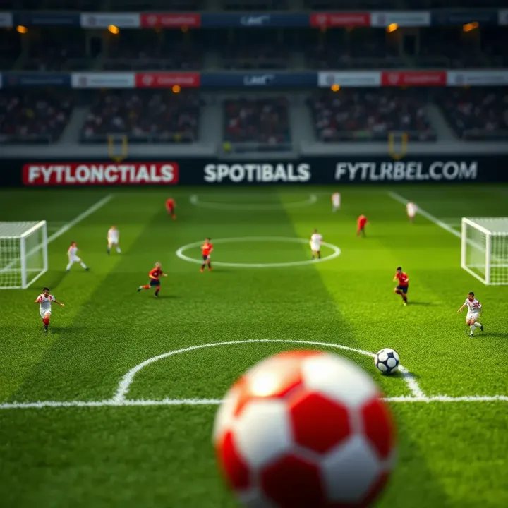 Tactical Approach to Predicting Football Match Outcomes A strategic football match layout with tactical formations and key player positions