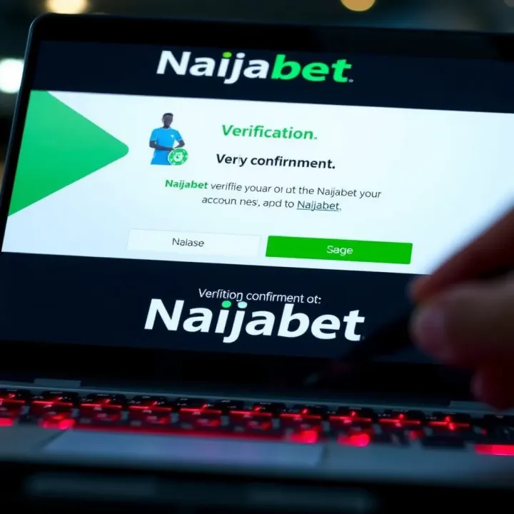 Naijabet Account Verification Confirmation Verification confirmation screen for Naijabet account activation