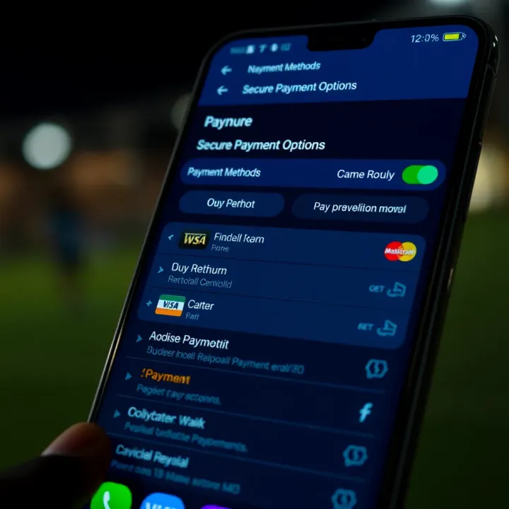 Secure payment transaction screen on Naijabet app showcasing payment methods available in Nigeria