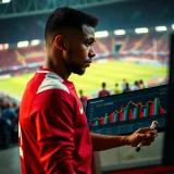 Graph showing football match statistics and betting odds analysis