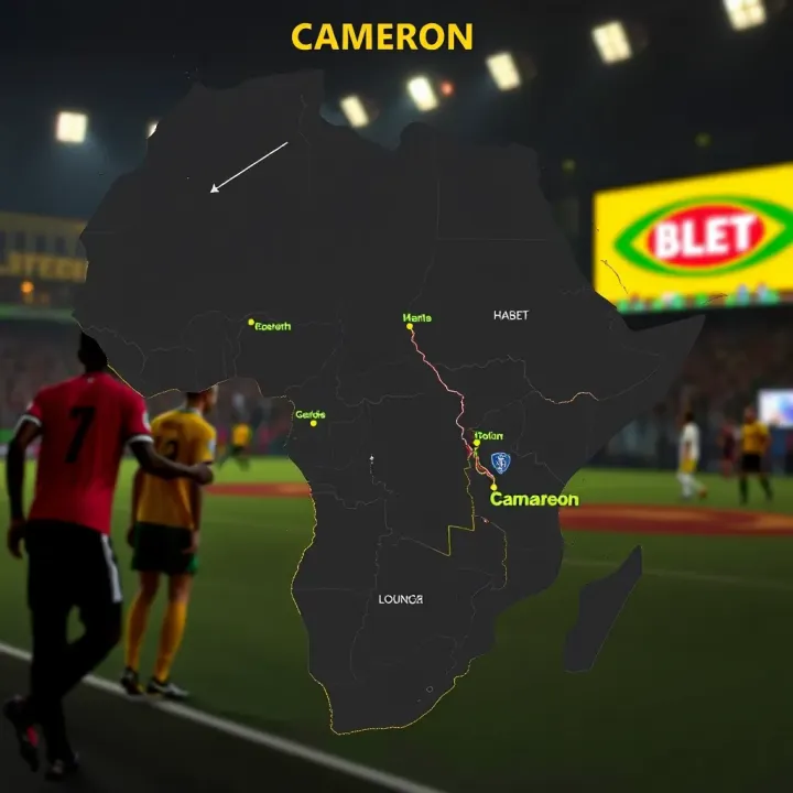 Expansion of Naijabet's Online Betting Presence in Cameroon Map of Cameroon highlighting areas with growing online betting activity and Naijabet user engagement