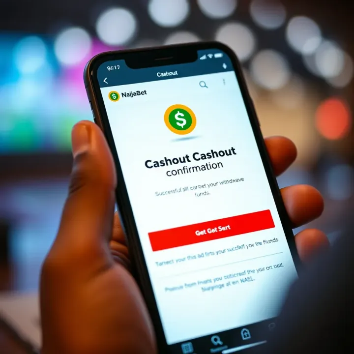 Close-up of cashout confirmation on smartphone showing successful fund transfer notification