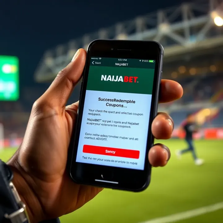 Close-up of smartphone screen showing successful coupon redemption confirmation