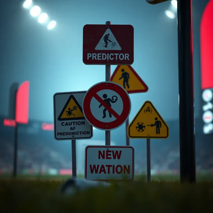 Visual representation of risks and caution signs related to using prediction tools in online betting