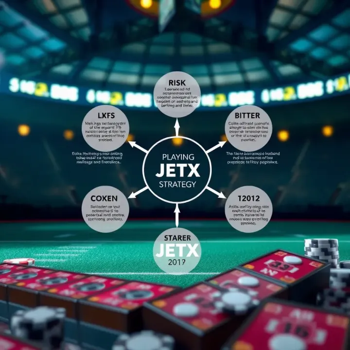 Diagram illustrating key strategies for playing JetX on Naijabet with emphasis on risk management and betting approaches