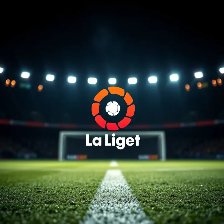 La Liga Betting Odds and Match Insights for Weekend Close-up of a football pitch with La Liga logo and betting odds overlay