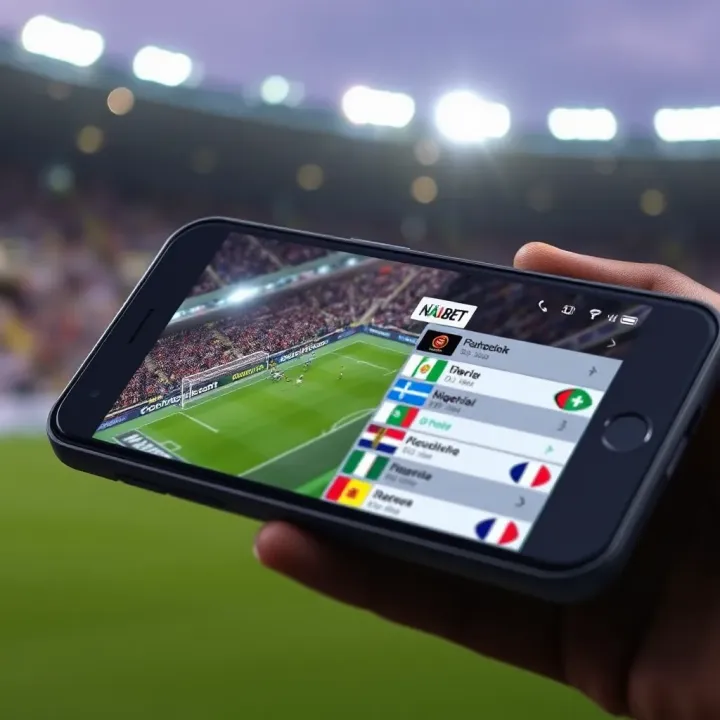 Real-time football scores and match updates on a mobile device showing Nigerian league games