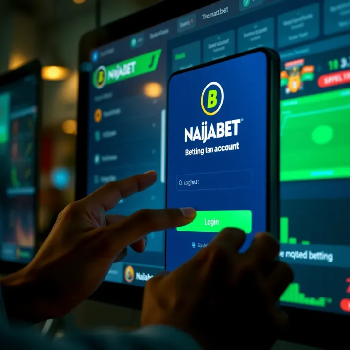 Accessing the Naijabet Account Login Screen User entering login credentials on betting platform interface