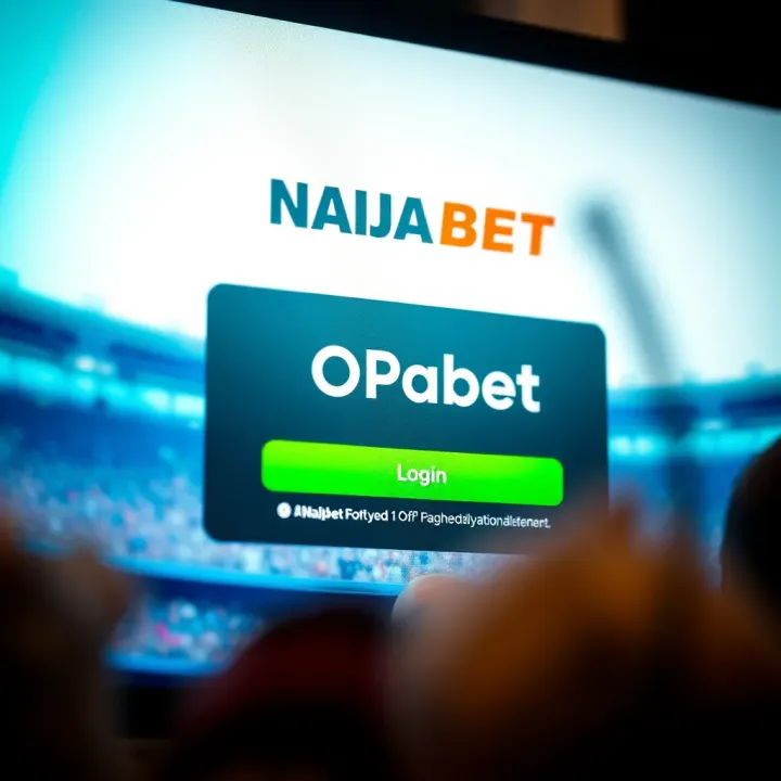 User interface showcasing Naijabet login screen with OPay integration