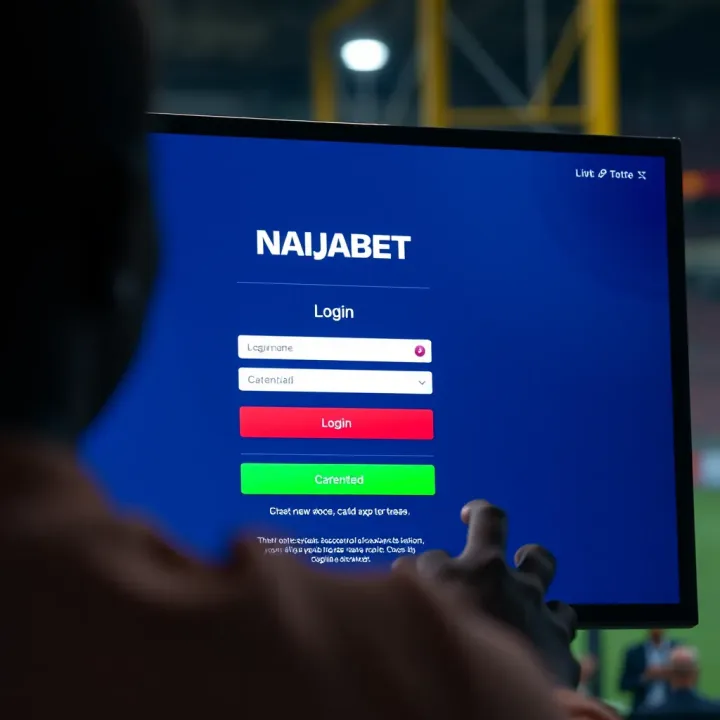 User entering login credentials on a digital betting platform