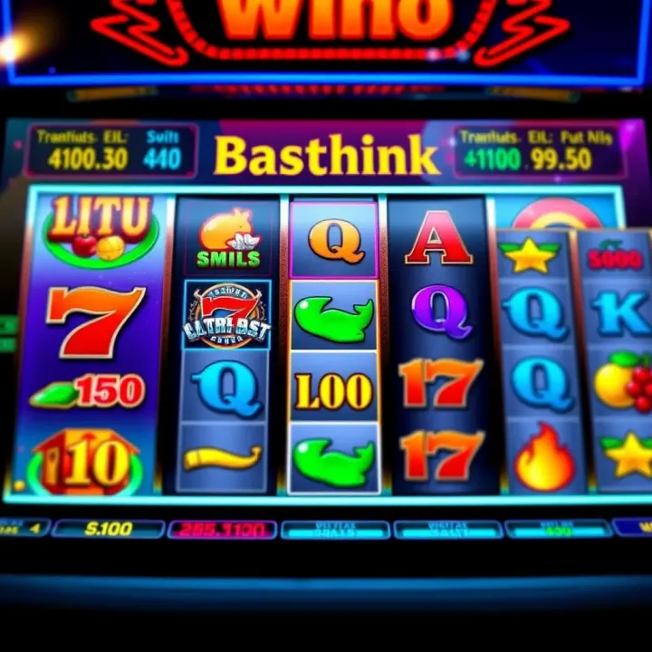 Colorful slot machine reels displaying various vibrant symbols and bonus icons