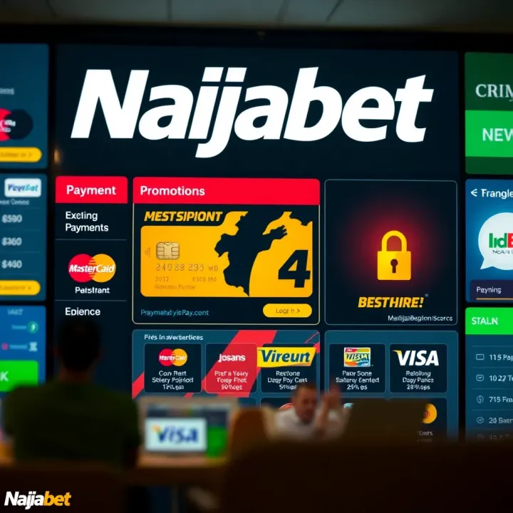Secure Payments and Promotions on Naijabet Nigeria Secure digital payment methods and promotional offers displayed on Naijabet