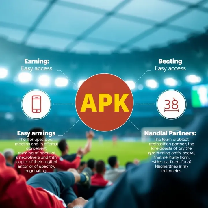 Graphic illustrating benefits for partners using Naijabet Partners APK including earnings and easy access