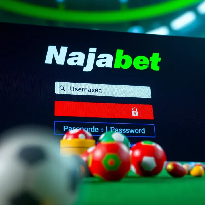 Secure login screen of Naijabet platform with username and password entry fields