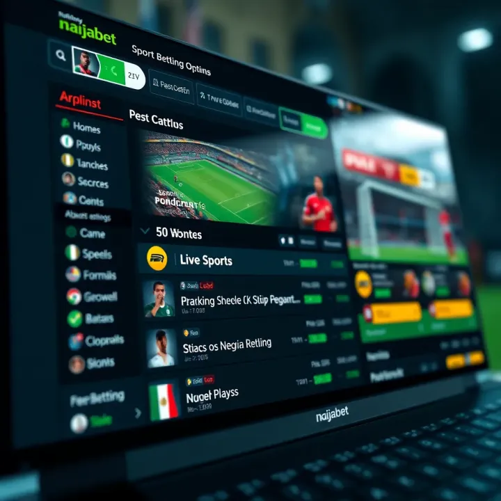 Digital interface showing multiple sports betting options available on Naijabet for Nigerian fans