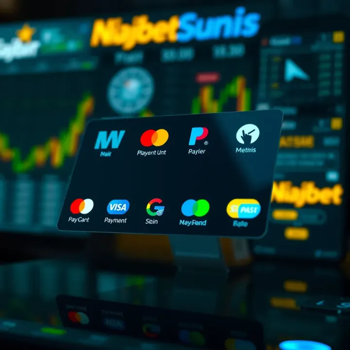 Digital payment methods icons representing convenient transactions on a sports betting platform