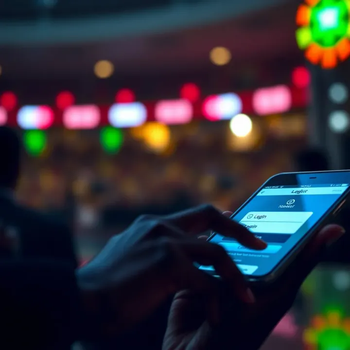 User entering secure login credentials on a digital device