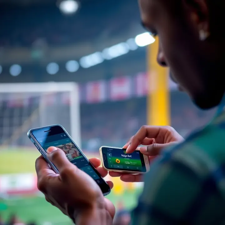 Exploring Betting Features on NaijaBet Lite for Low-Spec Devices User navigating betting options on NaijaBet Lite platform with clear icons and simple layout