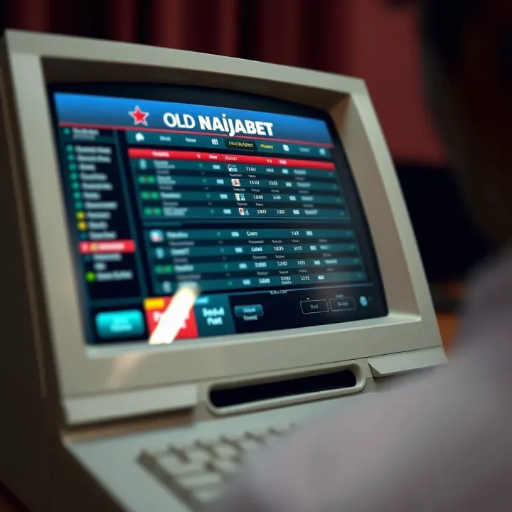Vintage computer screen displaying early online betting platform interface