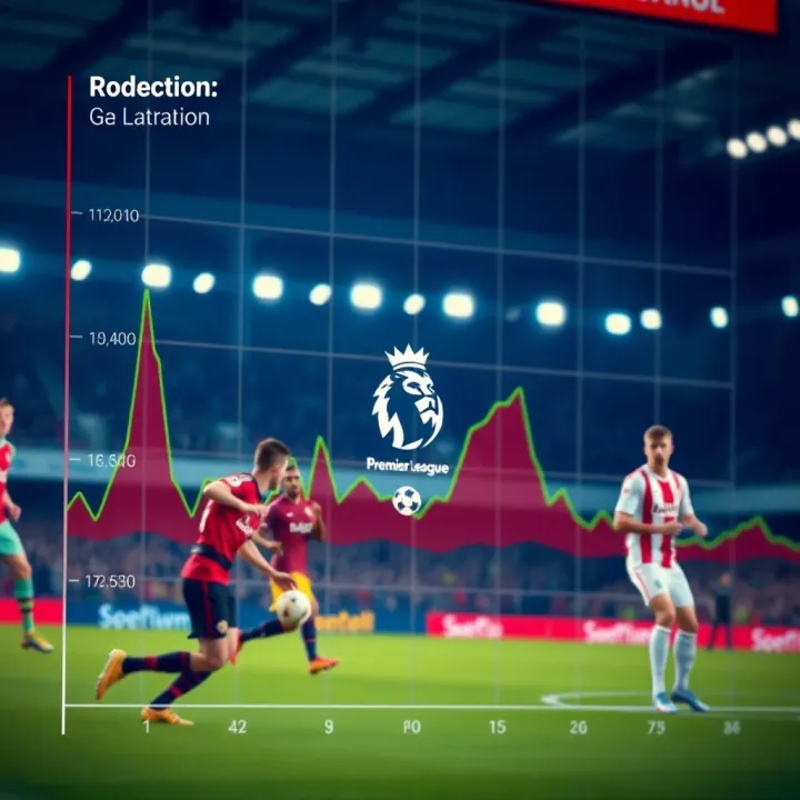 Graph showing team performance trends and tactical formations used in Premier League games
