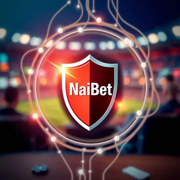 Illustration of secure online betting with shield icon and digital connection