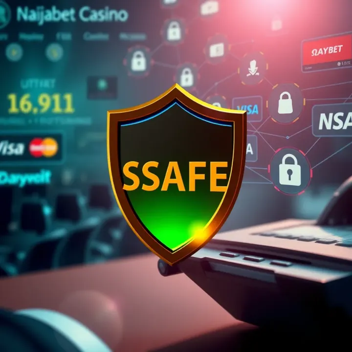 Secure online transaction with digital payment icons and shield symbolizing safe betting payments