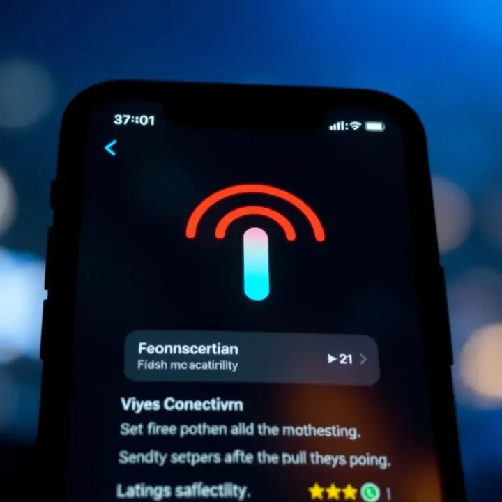 Mobile phone screen showing network signal bars with low reception