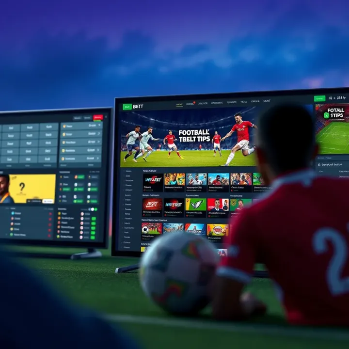 Various digital platforms displaying football betting options and tips in Nigeria for informed wagering
