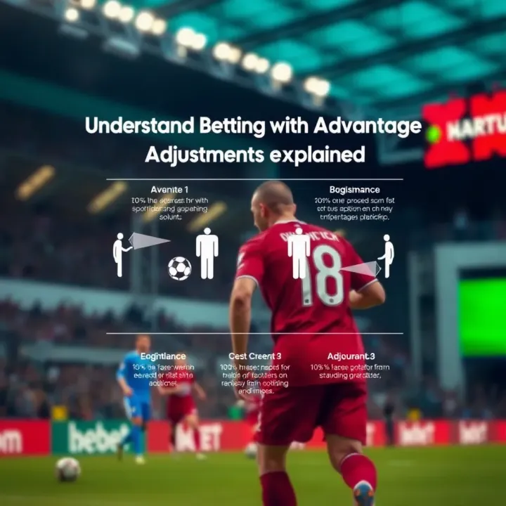 Diagram illustrating football betting with advantage adjustments