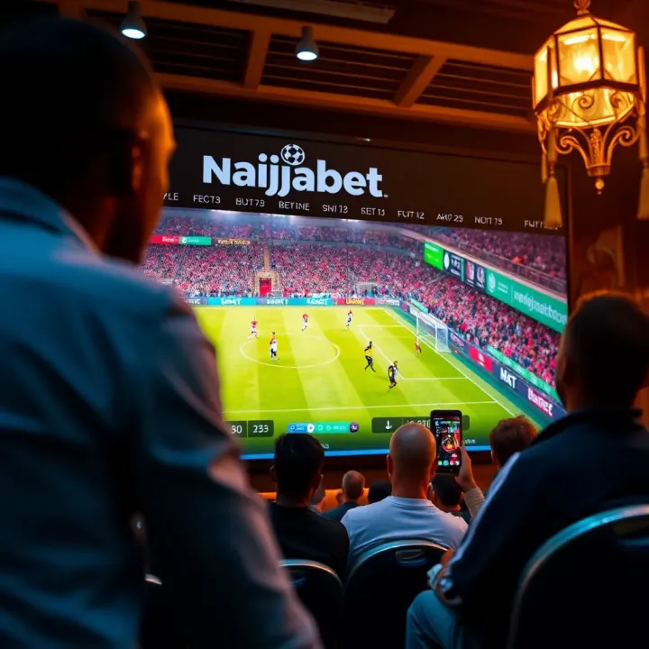 Naijabet Livestream Featuring Live Football and Betting Interface Live football match streaming on Naijabet platform with real-time betting interface