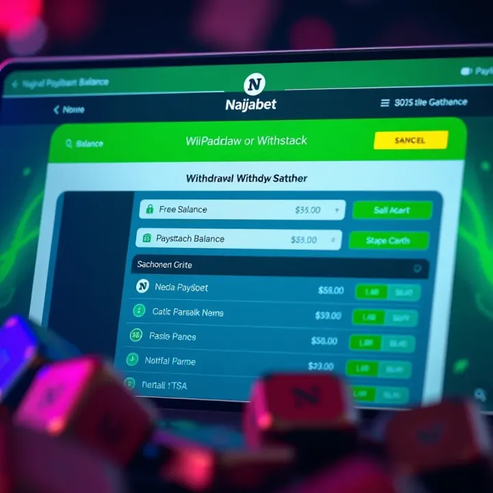 Naijabet Paystack Withdrawal Interface Overview Secure transaction screen showing Naijabet Paystack withdrawal interface with balance and options