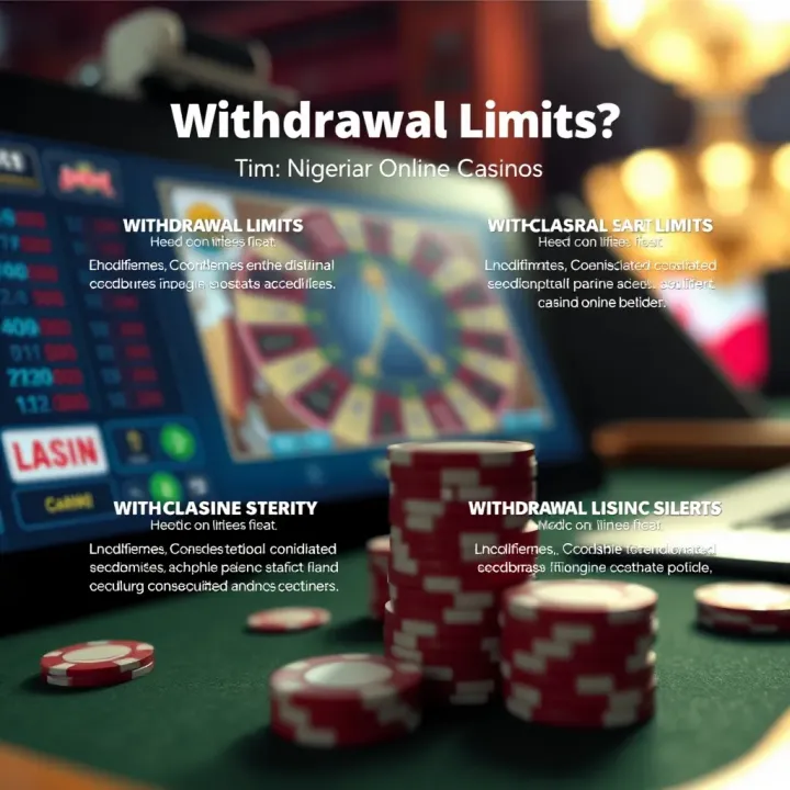 Diagram illustrating different withdrawal limits for Nigerian online casino players